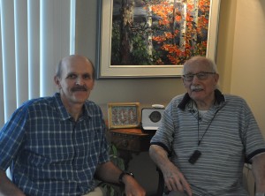 Together with Tim at his Centannial Birthday morning in his apartment in Toronto. 